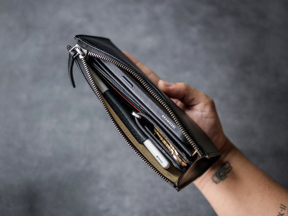 GRAMS(28) รุ่น 109 Essential Case - กระเป๋าอเนกประสงค์ - สี Nappa Black 12 GRAMS(28) รุ่น 109 Essential Case - กระเป๋าอเนกประสงค์ - สี Nappa Black