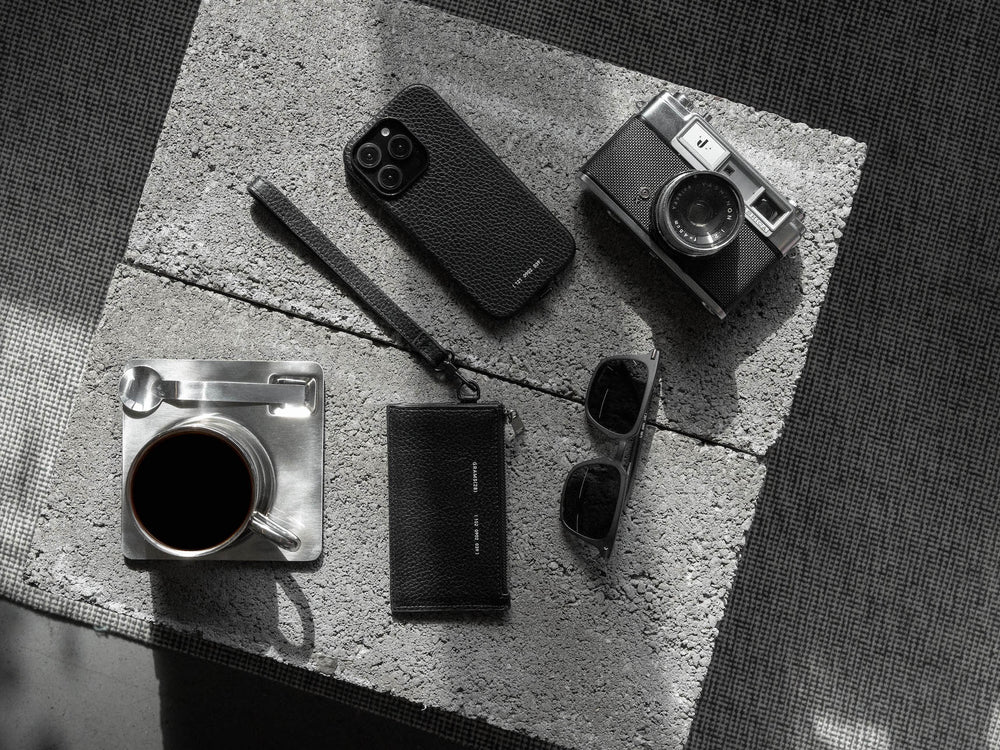 GRAMS(28) รุ่น 102 Zip Cardholder - กระเป๋าสตางค์ - สี Pebbled Black 17 GRAMS(28) รุ่น 102 Zip Cardholder - กระเป๋าสตางค์ - สี Pebbled Black