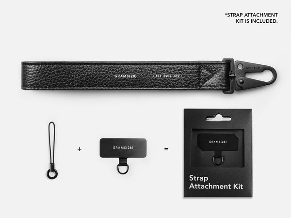 GRAMS28 123 Wrist Strap | Pebbled Leather Edition