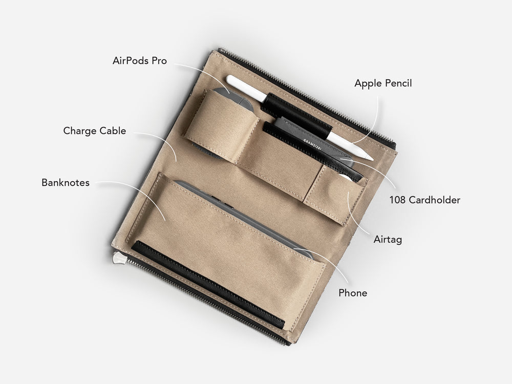 GRAMS(28) รุ่น 109 Essential Case - กระเป๋าอเนกประสงค์ - สี Nappa Black 13 GRAMS(28) รุ่น 109 Essential Case - กระเป๋าอเนกประสงค์ - สี Nappa Black