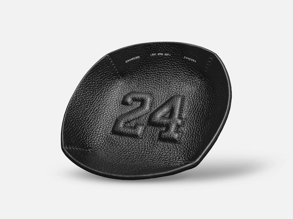 24HERBS 801 Pebbled Leather Tray