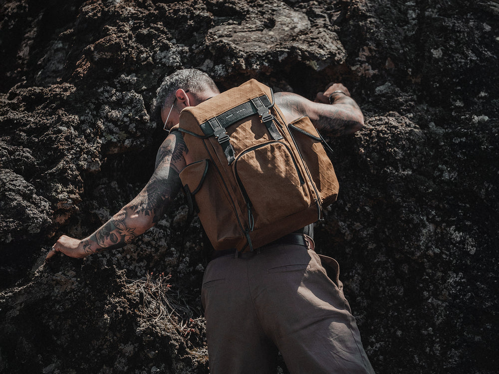 GRAMS(28) รุ่น 301 Adventure Backpack - กระเป๋าเป้สะพายหลัง - สี Tan 26 GRAMS(28) รุ่น 301 Adventure Backpack - กระเป๋าเป้สะพายหลัง - สี Tan