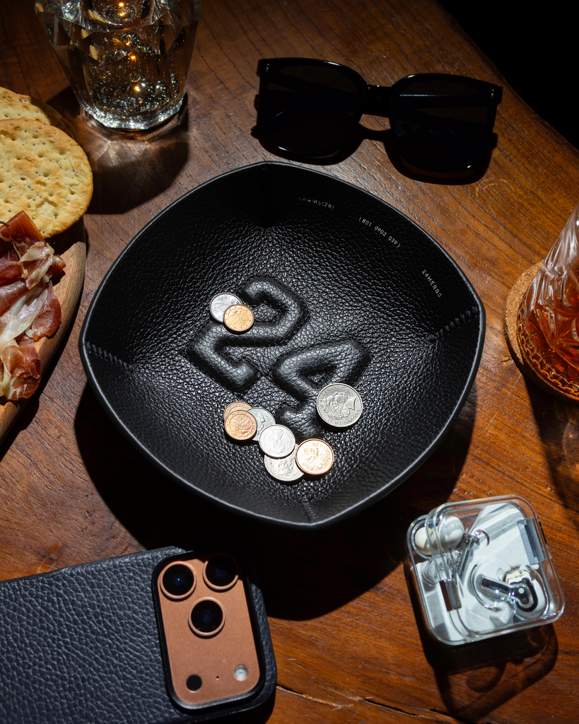 24HERBS 801 Pebbled Leather Tray