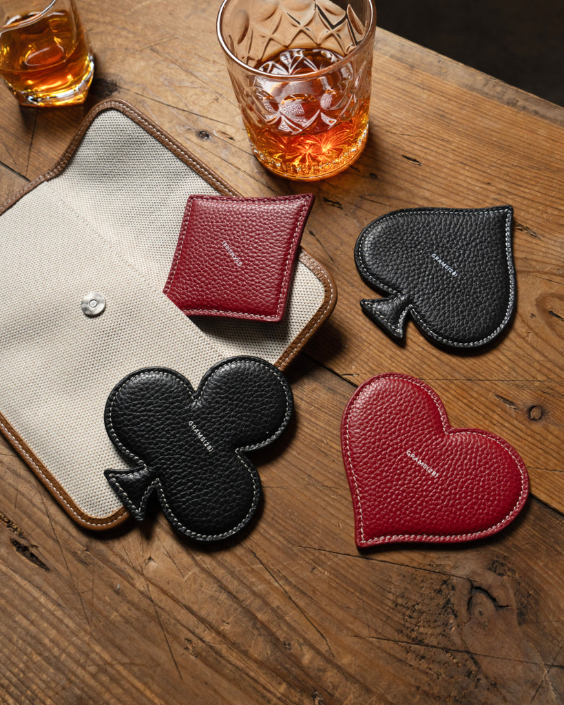 Club Leather Coaster Set