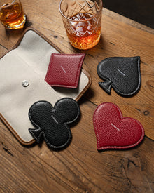 Club Leather Coaster Set