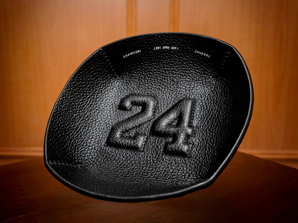 24HERBS 801 Pebbled Leather Tray