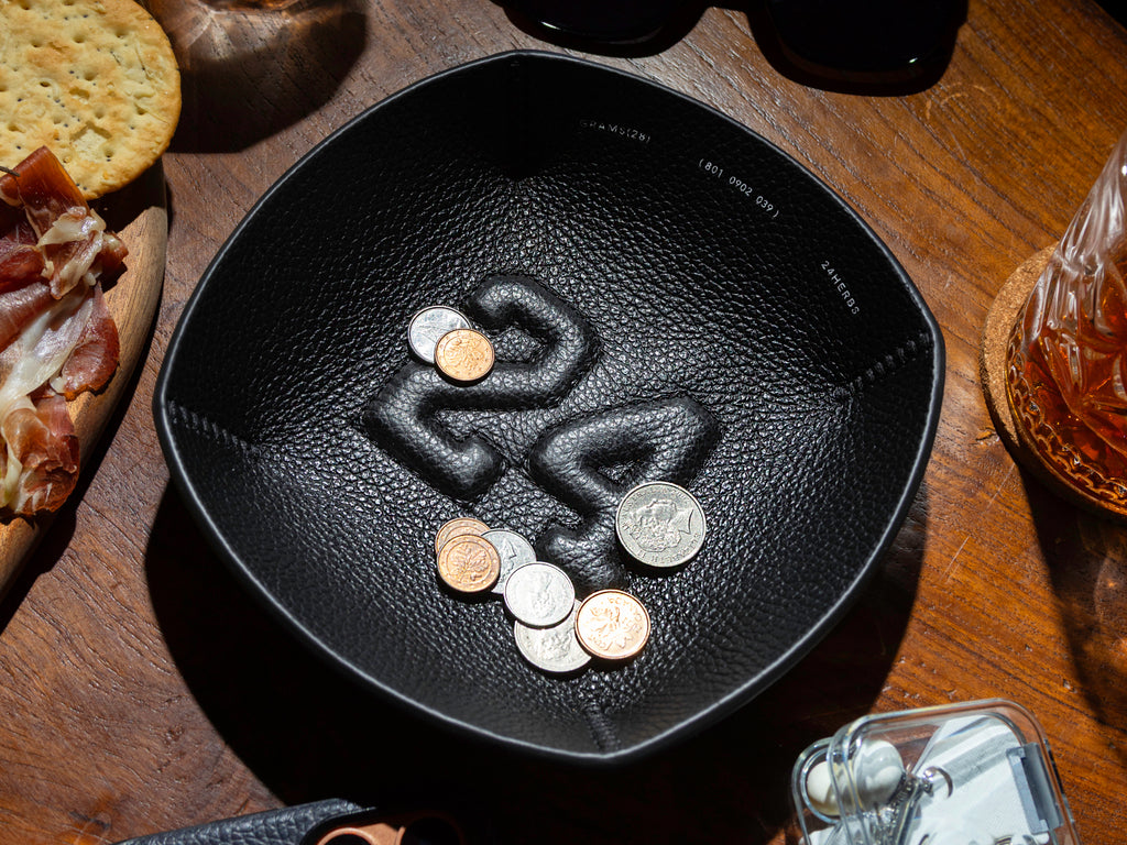 24HERBS 801 Pebbled Leather Tray