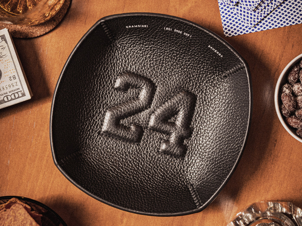 24HERBS 801 Pebbled Leather Tray