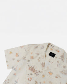 Verano All-Over-Print Seersucker Camp Collar Shirt
