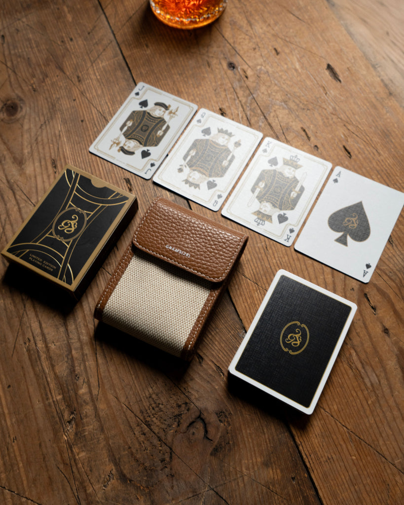 Siesta Playing Cards with Leather Case