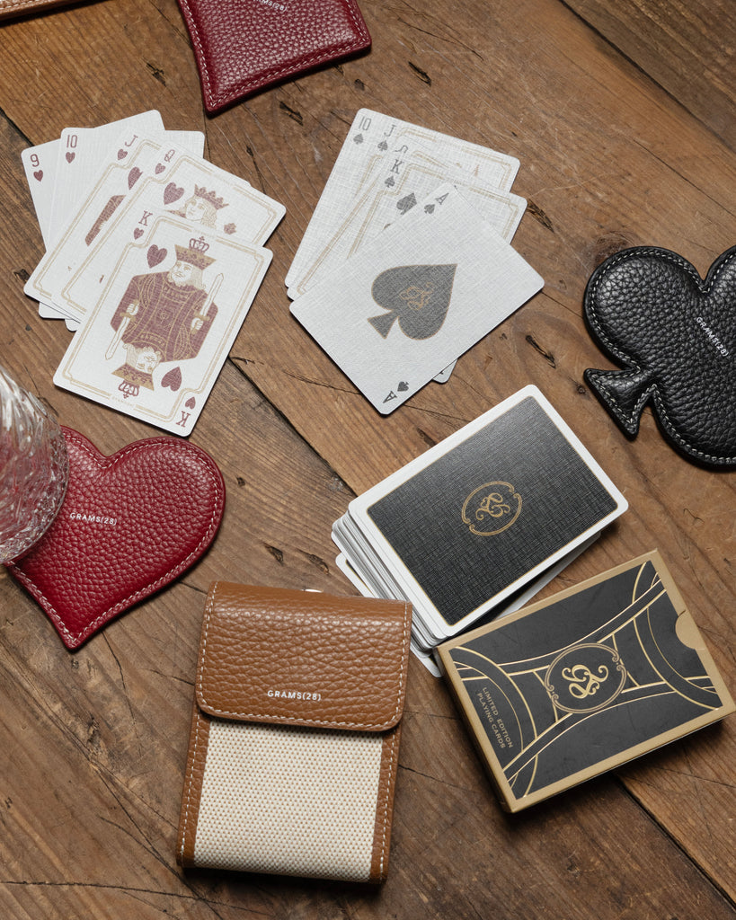 Siesta Playing Cards with Leather Case