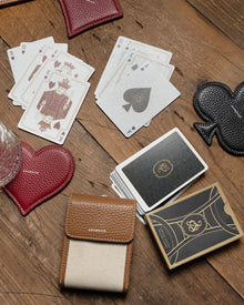 Siesta Playing Cards with Leather Case