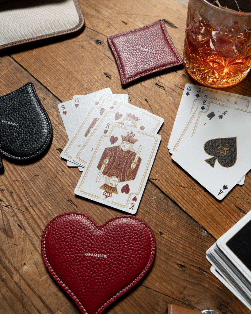 Siesta Playing Cards with Leather Case
