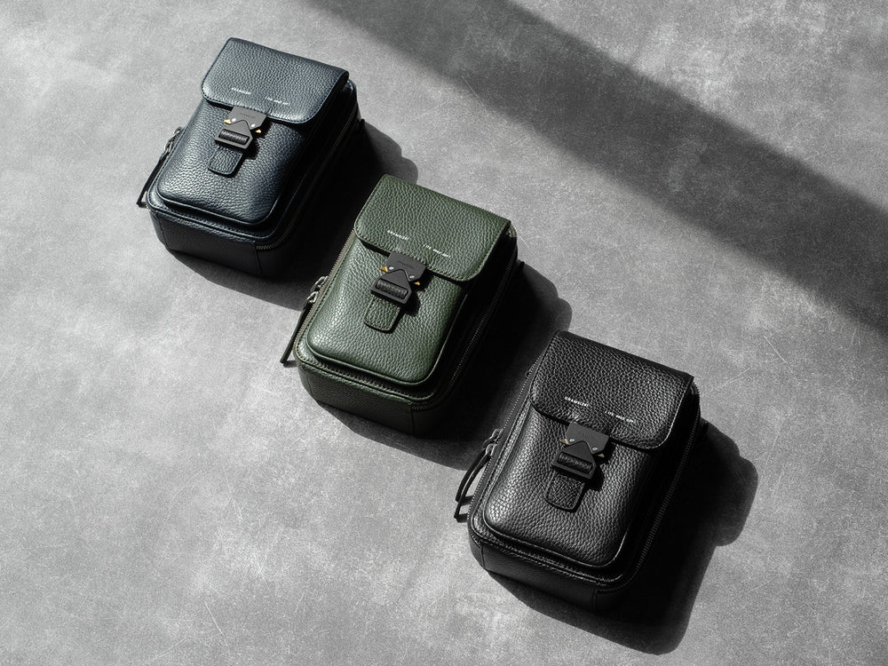 GRAMS(28) รุ่น 173 Vertical Sling - กระเป๋า - Black Pebbled 14 GRAMS(28) รุ่น 173 Vertical Sling - กระเป๋า - Black Pebbled