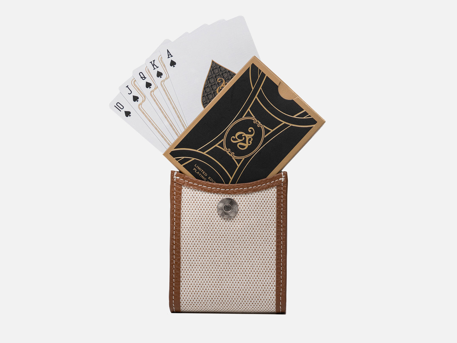Siesta Playing Cards with Leather Case