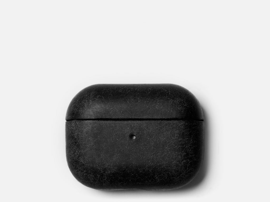 Black LV Solid Leather Airpods Case